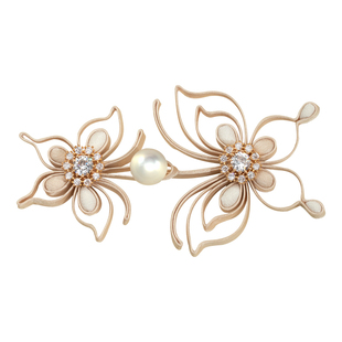 青丝原创旗袍盘扣扣子玉石双蝴蝶花扣手工编织纽扣中国风唐装辅料