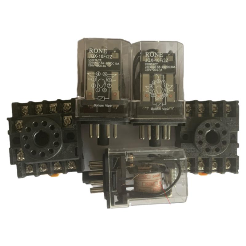 小型中间继电器 8脚 11脚10A JQX-10F 3Z AC220V DC24V 110V 36V