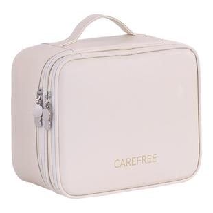 法式轻奢双层大号化妆包大容量旅行便携化妆品收纳包洗漱化妆箱子