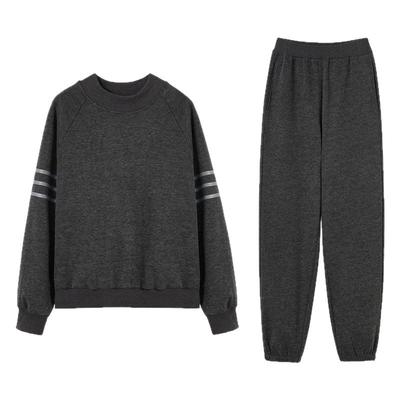 加绒加厚卫衣运动套装女秋冬季2024新款休闲高级感减龄穿搭一整套