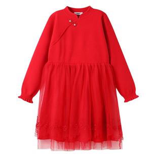 【商场同款】安奈儿童装女童长袖连衣裙春公主AG513527