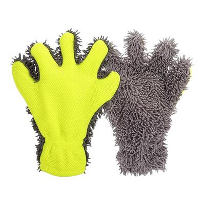 洗车手套雪尼尔加厚毛绒五指擦车巾车漆海绵轮毂专业清洗不伤漆面