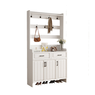 实木鞋柜家用门口入户门玄关柜一体收纳柜2026新款走廊靠墙鞋架子