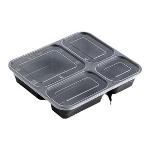 一次性餐盒四格五格加厚分格塑料带盖外卖高档打包盒便当快餐饭盒