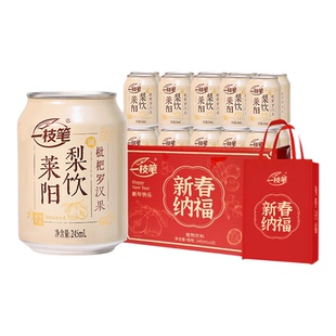 一枝笔枇杷梨饮新年礼盒245ml*20罐装果汁送礼莱阳梨汁健康饮料