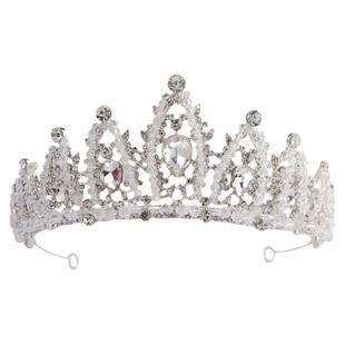 儿童发卡头饰大童主持人礼服发箍钢琴演奏女童演出走秀闪水晶皇冠