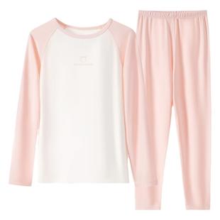 女童保暖内衣少女秋衣秋裤青少年女套装初中高中学生打底纯棉毛衫