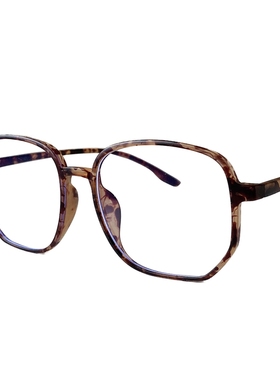 小红书同款防蓝光眼镜女超轻TR配度数网红素颜大方框显脸小平光镜