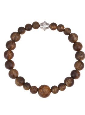 梵灵奇楠沉香木银渡手链S925银