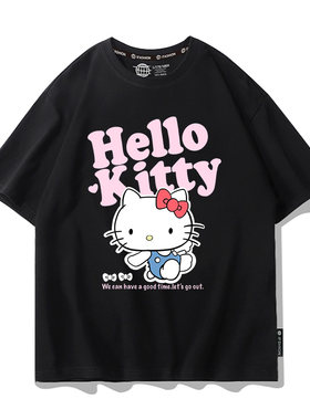 猫哈喽短袖T恤女凯蒂猫