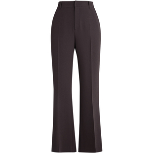 [商场同款]LANDI暮光紫醋酸直筒立体中缝微喇西装裤女2025秋新品