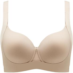 粉底液隐形内衣无痕大胸显小不透收副乳聚拢大胸防下垂大码文胸罩