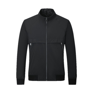 [双面穿]七匹狼短装立领夹克男装老花秋新款休闲通勤外套正品茄克