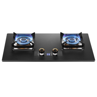 磨砂面板煤气灶双灶家用台式嵌入式两用猛火炉燃气灶5.2kw大火力