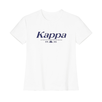 Kappa卡帕正肩修身logoT恤显瘦