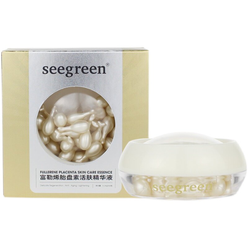 seegreen官方正品富勒烯胎盘素精华液胶囊香港时闰正品小鸡腿