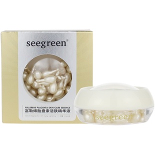 seegreen官方正品富勒烯胎盘素精华液胶囊香港时闰正品小鸡腿