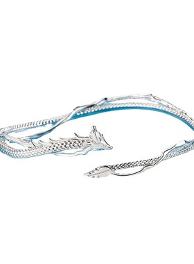 925纯银灵龙手镯女款龙年生肖民族风小众时尚轻奢高级感手环饰品