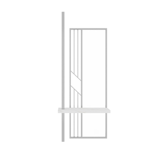 现代简约入户客厅正对门遮挡屏风长虹不锈钢隔断玄关柜岩板置物架