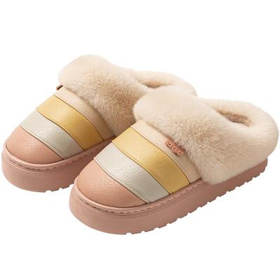 远港PU皮艾草棉拖鞋家用