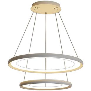 餐厅灯吊灯现代简约大气创意环形客厅灯卧室灯家用餐厅灯中山灯具