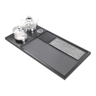 天然乌金石茶盘茶具套装全自动上水茶台烧水壶一体电磁炉家用茶海