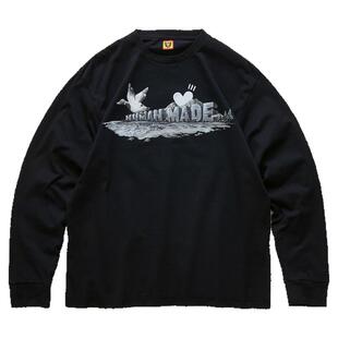 现货 HUMAN MADE GRAPHIC L/S T-SHIRT 日产水彩鸭子图案长袖T恤