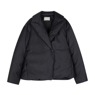 LESS冬精致干练西装式羽绒衣女气质翻领长袖短款羽绒服2OAC10540