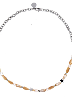 LIFEHOLIC无性别钛钢贝母锁骨链