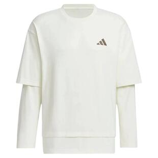 Adidas/阿迪达斯2024秋季新款运动休闲假两件纯棉长袖男T恤JM3409