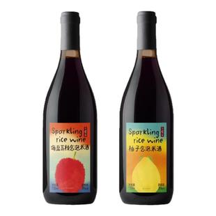 日食记气泡米酒系列730ml*2瓶海盐荔枝&柚子气泡米酒3度微醺果酒