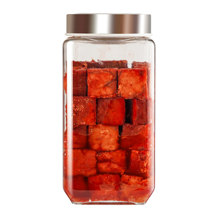 豆腐乳罐子食品级玻璃密封罐厨房家用储物罐装霉豆腐罐头瓶空瓶子