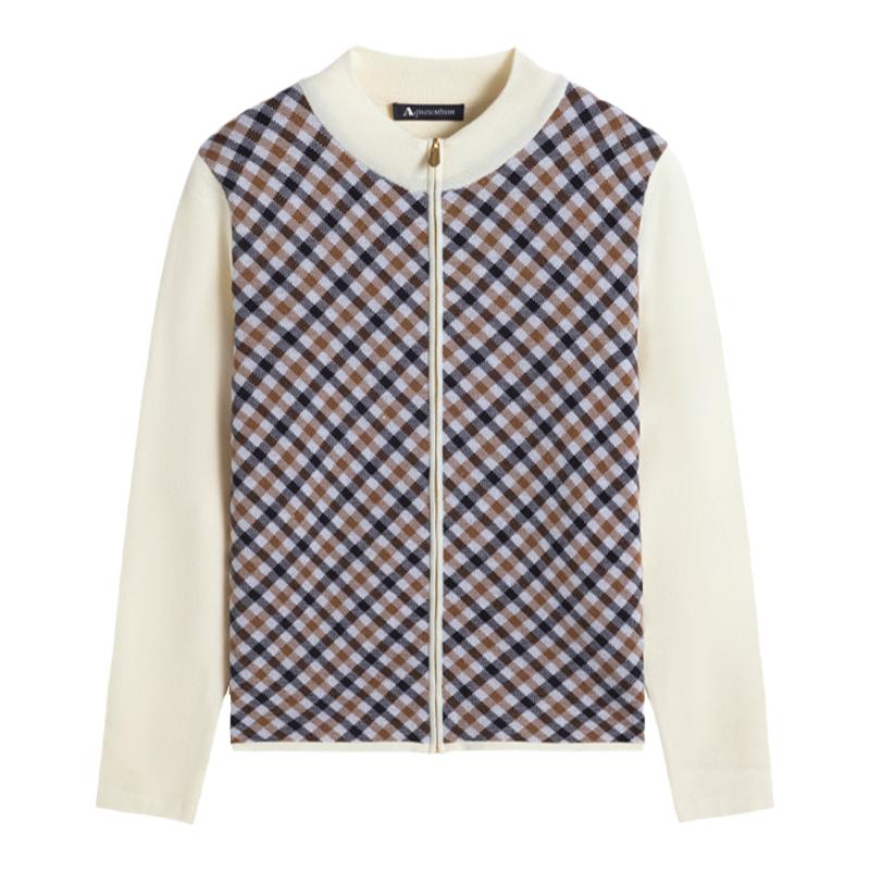 Aquascutum/雅格狮丹秋冬新品时尚女士英伦风格纹外套Q5067EL111