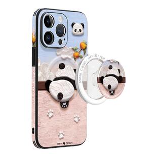 翻墙熊猫适用苹果17pro手机壳iphone16promax磁吸素皮13pro保护套15promax可爱创意ip16防摔14puls卡通好看新