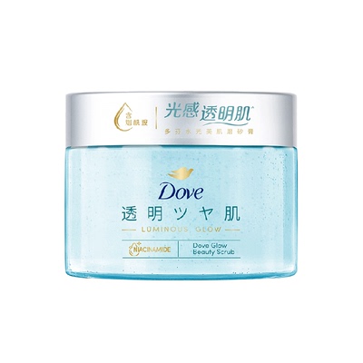 多芬水光磨砂膏莹润透明肌300g
