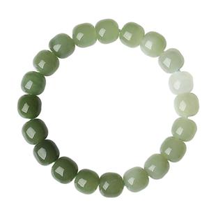 晴水和田玉手串亲宝水晶天然渐变湖水绿青玉手链女款玉石饰品