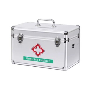 医药箱家庭企业大容量铝合金出诊医疗箱多层药品收纳箱含急救用品