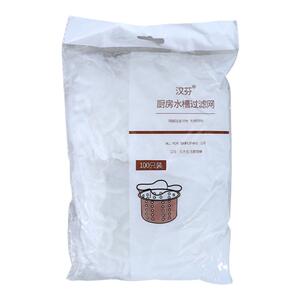 100只装厨房排水口残渣过滤网 防堵塞菜盆隔水袋 水槽垃圾袋