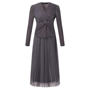 首降5折|歌莉娅丝绒套装女秋冬大方得体一整套穿搭贵气感两件套