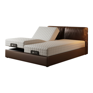 大象耳朵智能床真皮软包靠背落地储物小户型主卧床互不打扰双人床