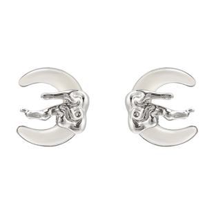 方枪枪推荐 亮熙祥云系列白玉髓弯月云纹耳钉中式高级感小众耳环