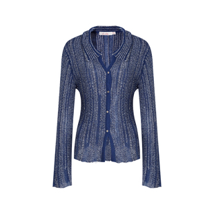 于文文同款 Liilou  慵懒舒适 肌理感 混合纱线微透针织开衫