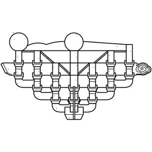 七踩品字科斗拱CAD-清式三翘平身科三视图及分件尺寸图cad动态块
