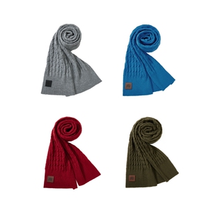 上森红色羊毛围巾保暖冬季女围巾护颈围脖新年礼物高级感防风围巾