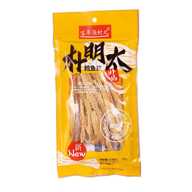 百年渔村香辣鳕鱼丝延边明太鱼鲜即食鱼零食