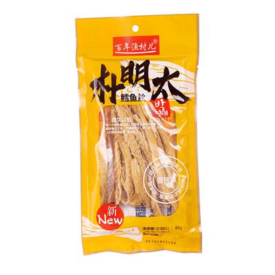 百年渔村香辣鳕鱼丝延边明太鱼鲜族无刺鱼干办公室零食小吃带蘸料