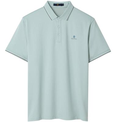 海澜之家含桑蚕丝印花翻领POLO衫