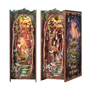 CuteBee书立diy小屋森林的恩典秘境之门手工拼装模型立体拼图积木