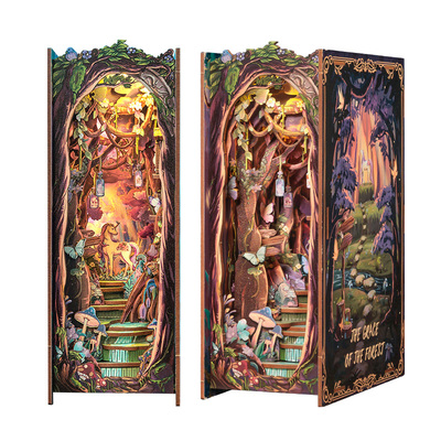 CuteBee木质森林魔法秘境diy小屋