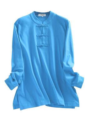 春秋长袖太极t恤M太极服全棉武术